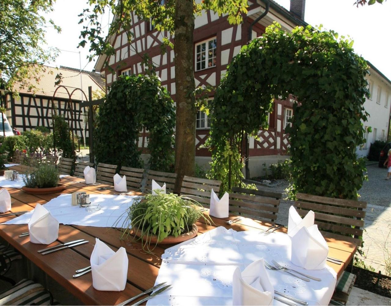 Historisches Gasthaus Hotel Hirschen Horn 盖恩霍芬 外观 照片